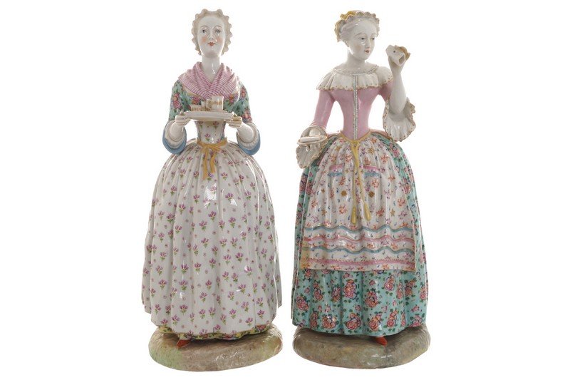 Pair of nineteenth-century Dresden porcelain figures (1 of 1)