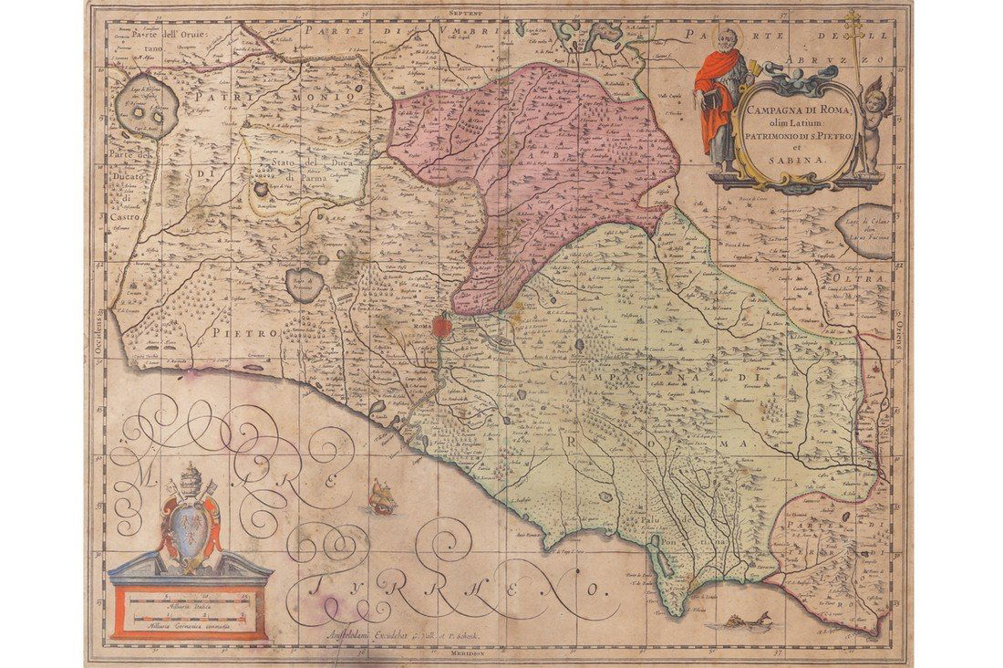 Map of Campagna Di Roma Olim Latium Patrimonio Di S. (1 of 7)