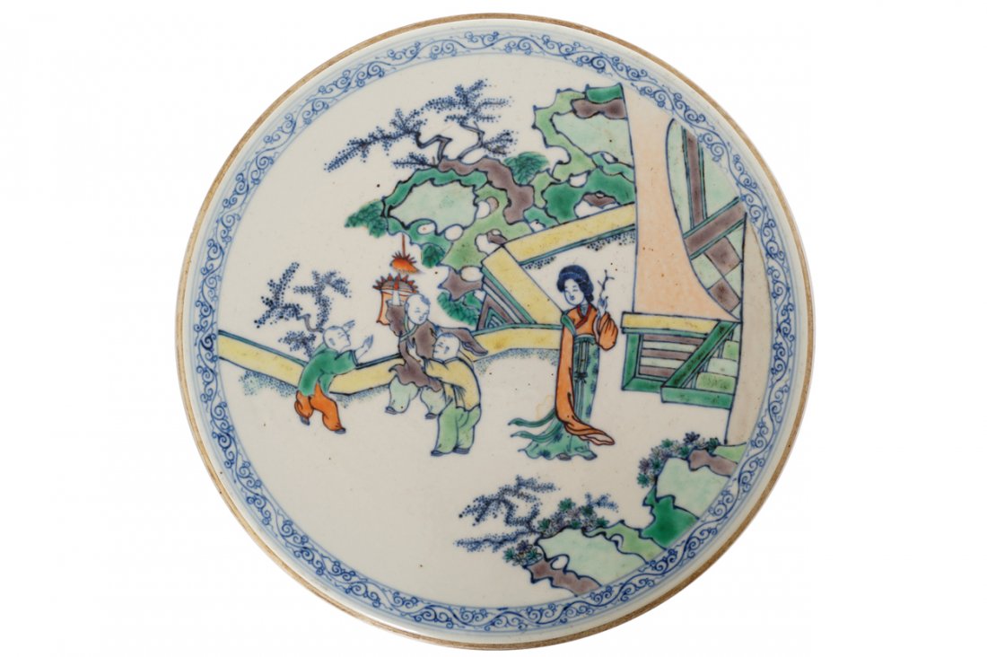 Chinese polychrome plaque (1 of 1)
