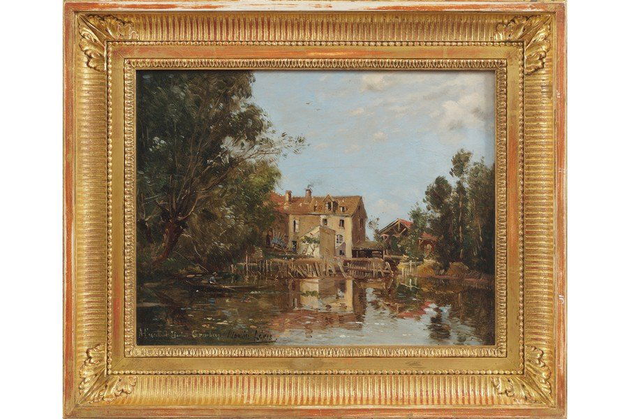 MAURICE LEVIS (FRENCH, 1860-1940): MAURICE LEVIS (FRENCH, 1860-1940)By the water’s edge Oil on canvas Worldwide shipping available. It is advisable to send shipping enquiries to shipping@sheppards.ie prior to 26 April 2016.27 x 35 cm