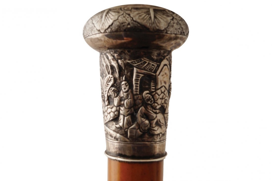 NINETEENTH-CENTURY CHINESE MALACCA WALKING STICK (1 of 1)