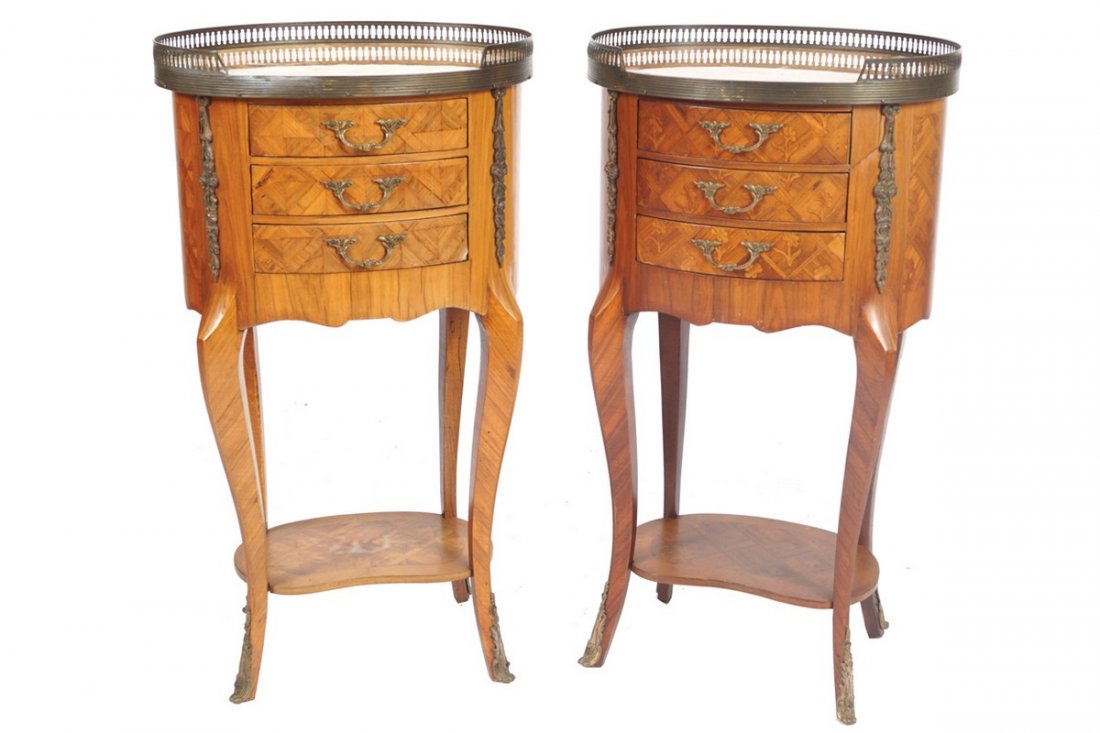 PAIR OF NINETEENTH-CENTURY ORMOLU MOUNTED KINGWOOD AND (1 of 2)