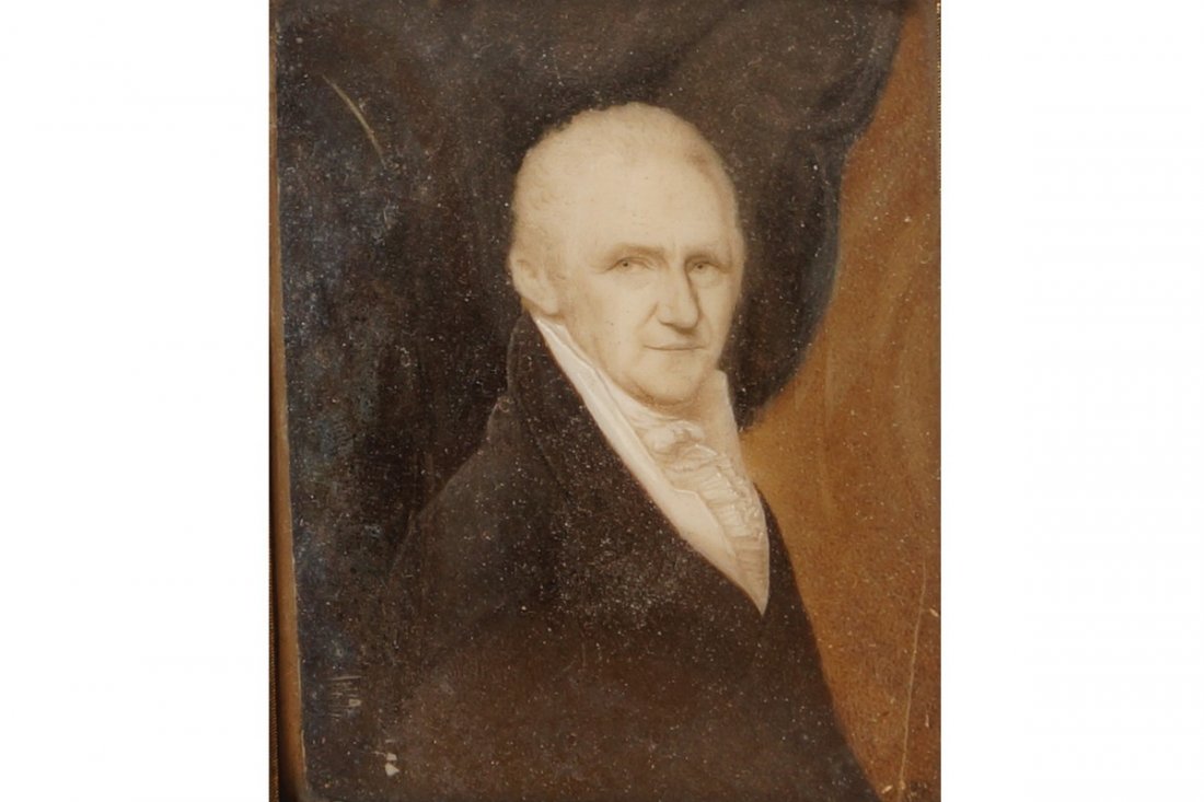 S. POLACK: S. POLACK Black and white portrait miniature of William Bruce Smith, Dublin 8 x 7 cm. Worldwide shipping available. Contact shipping@sheppards.ie for quotes prior to auction.