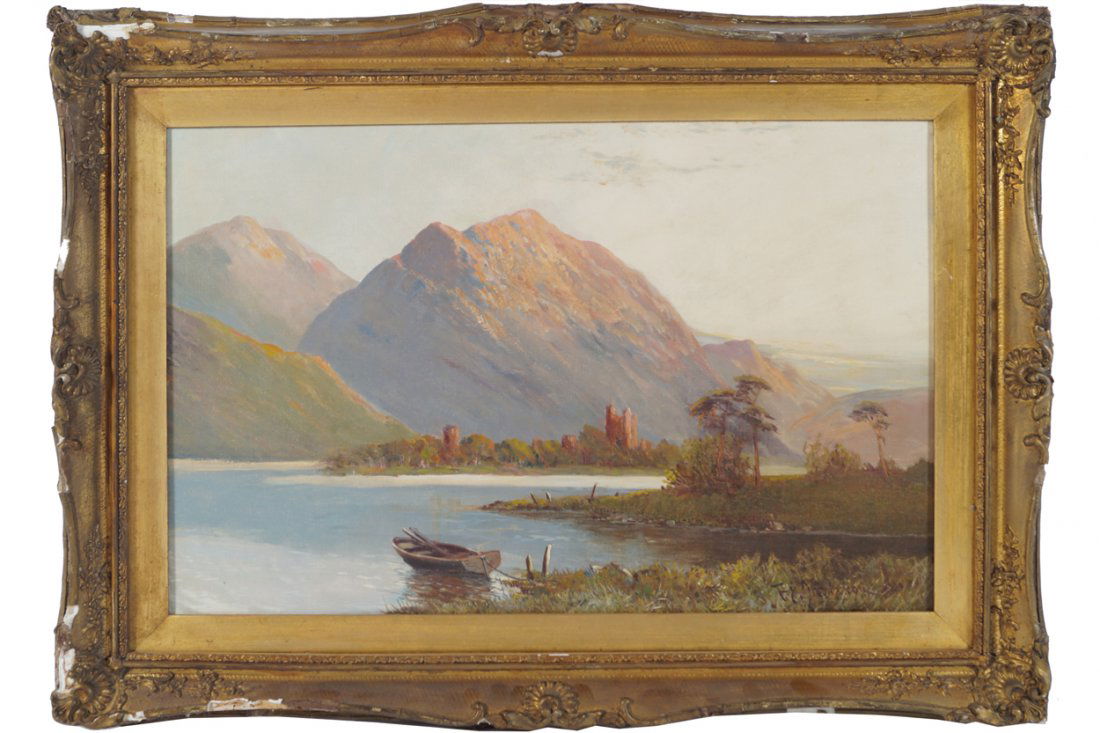 FRANCIS E. JAMIESON (ENGLISH, 1895-1950): FRANCIS E. JAMIESON (ENGLISH, 1895-1950) Kilchurn Castle, Scotland Oil on canvas Signed Dimensions:40 x 60 cm.