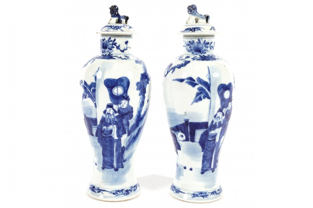 PAIR OF NINETEENTH-CENTURY CHINESE BLUE AND WHITE (1 of 1)