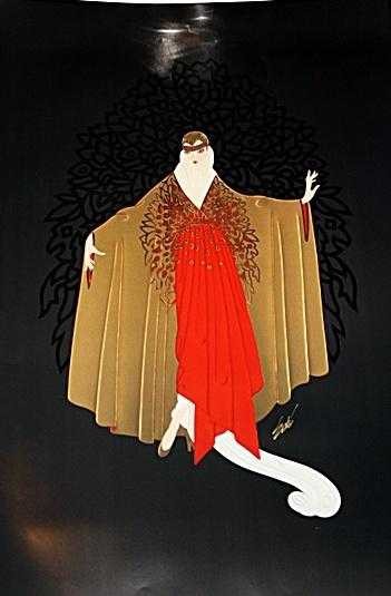 ERTE' LITHOGRAPH FRAMED MINT: ERTE' LITHOGRAPH PLATE SIGNED - FRAMED - W/COA