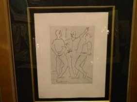 "GRACE ET MOVEMENT" By Pablo Picasso: "GRACE ET MOVEMENT" By Pablo Picasso - Limited Edition of 300 - 11.75"x15.75" - Circa 1943 - Plate Signed - Authenticated with COA