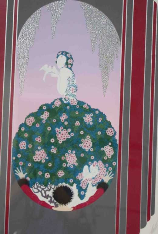 "Spring Dress of Venus" by Erte' original serigrap: Erte' - hand signed serigraph - coa (pictured) - 31x43 framed