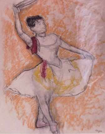 "BALERINA" by Edgar Degas: "BALERINA" by Edgar Degas - From The Rare Suite Danse Dessin - Lithograph on Velin d' Arches - Circa 1936 - Limited Edition of 305 - Signed in the Stone