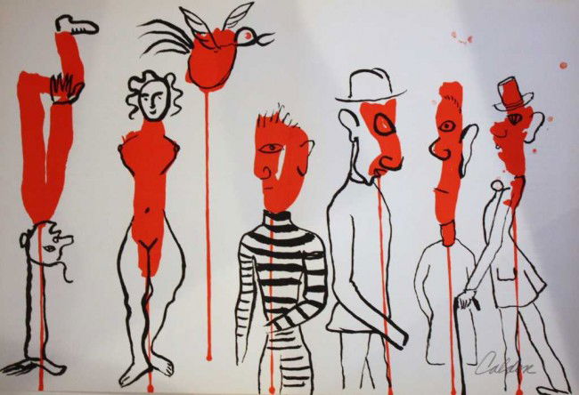 CALDER - HAND SIGNED LITHOGRAPH: CALDER - LITHOGRAPH - HAND SIGNED BY THE ARTIST - BEAUTIFULLY FRAMED - COA - APPX IMAGE SIZE 15X22 - EXCELLENT CONDITION