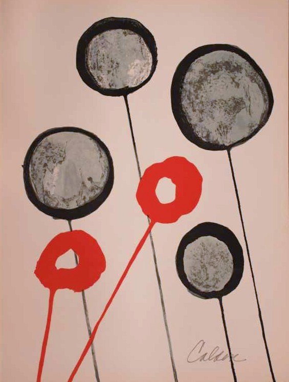 CALDER - HAND SIGNED LITHOGRAPH: CALDER - LITHOGRAPH - HAND SIGNED BY THE ARTIST - BEAUTIFULLY FRAMED - COA - APPX IMAGE SIZE 15X11 - EXCELLENT CONDITION