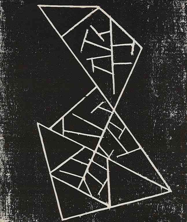 Jean Arp original woodcut: Medium: original woodcut. Printed in Paris by Mourlot and published by Pierre à Feu and Maeght Editeur for the Marcel Duchamp / André Breton project Surréalisme en 1947. Issued in a limited edition