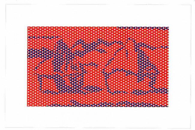 Roy Lichtenstein "Haystack #5" lithograph: Done in homage to Claude Monet, this vintage 1969 Pop Art classic print is best appreciated when viewed from a distance. Medium: lithograph . This is a beautifully executed version, printed in 1969 by