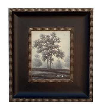 "LONE TREE" - ORIGINAL OIL ON CANVAS - MINT: "LONE TREE" - ORIGINAL FRAMED OIL -BEAUTIFULLY FRAMED - SIGNED - AUTHENICATED WITH COA - 17X19 FRAMED