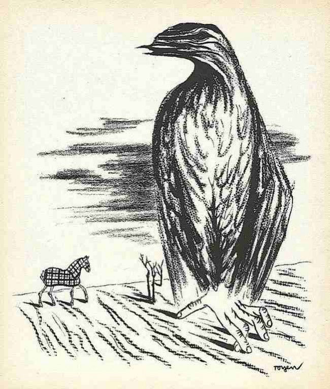 Maria Cerminova Toyen original lithograph: Maria Cerminova Toyen original lithograph. Printed in Paris by Mourlot and published by Pierre à Feu and Maeght Editeur for the Marcel Duchamp / André Breton project Surréalisme en 1947. Issued in