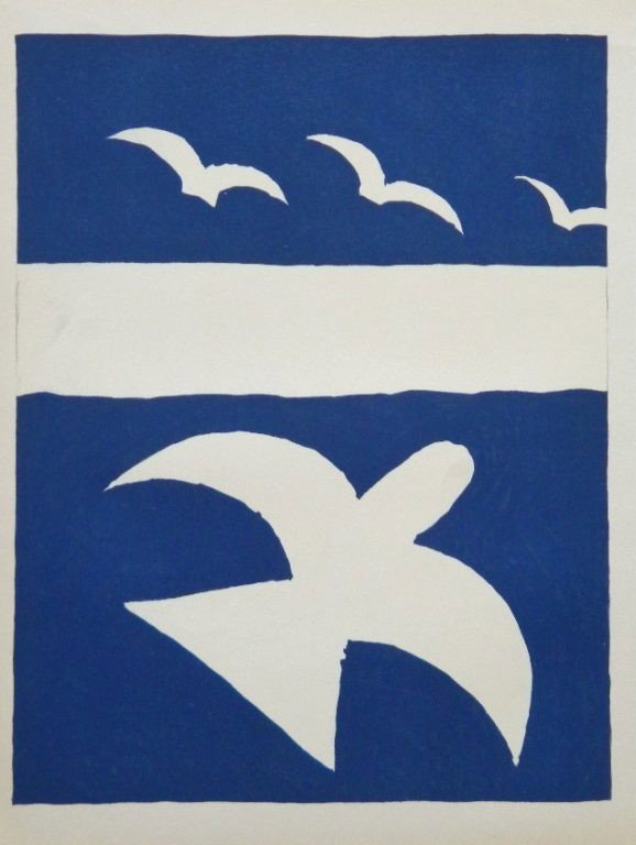 Georges Braque lithograph: Georges Braque lithograph - One of the beautiful compositions from George Braque's Intimate Sketchbooks (Carnets Intimes). Braque had kept these drawings private, but finally consented to having them 