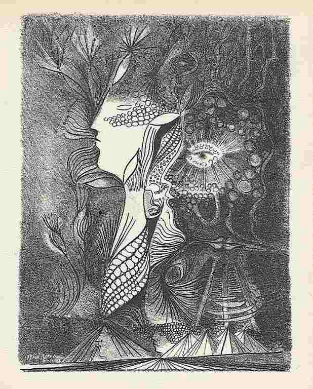 Serge Brignoni original lithograph: Serge Brignoni original lithograph - Printed in Paris by Mourlot and published by Pierre à Feu and Maeght Editeur for the Marcel Duchamp / André Breton project Surréalisme en 1947. Issued in a limi