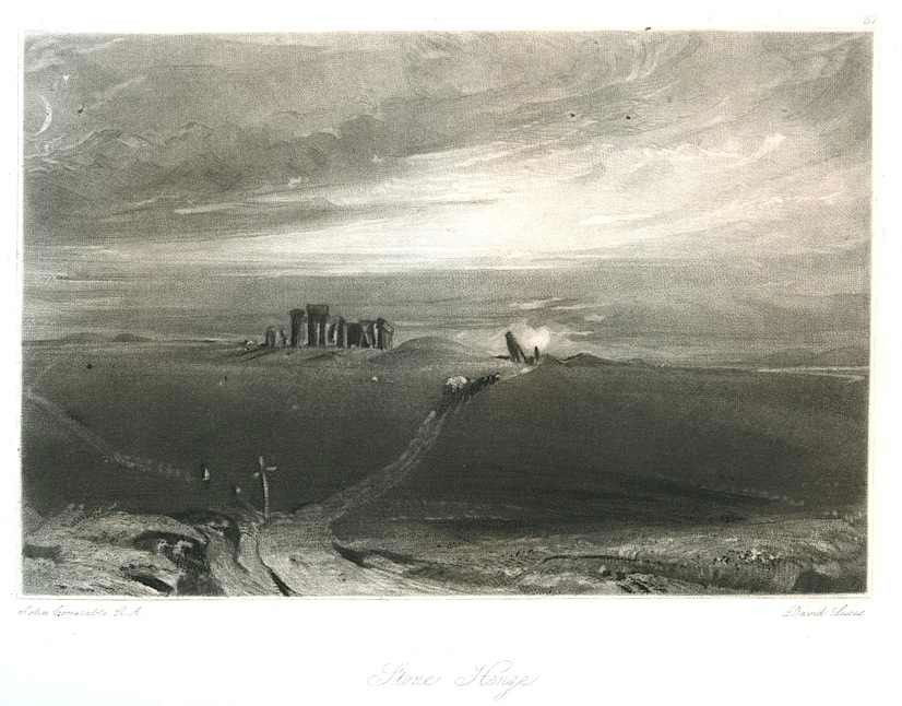 Sir John Constable / David Lucas mezzotint: Sir John Constable / David Lucas mezzotint "Stone Henge" - Sir John Constable / David Lucas mezzotint "Stone Henge" This beautiful mezzotint engraving was composed by John Constable and engraved by Da