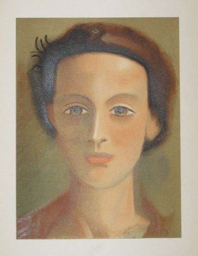 Andre Derain large lithograph, 1947: Andre Derain large lithograph, 1947 - Printed in Paris in 1947 by Mourlot Frères in an edition of 270 for the very rare "Derain Dessins" portfolio, published by Georges Duval. The total sheet measure