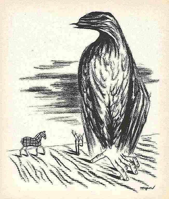 Maria Cerminova Toyen original lithograph: Maria Cerminova Toyen original lithograph. Printed in Paris by Mourlot and published by Pierre à Feu and Maeght Editeur for the Marcel Duchamp / André Breton project Surréalisme en 1947. Issued in