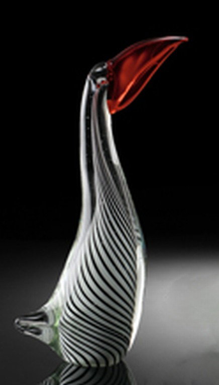 Art Glass Toucan : Beautiful Art Glass Toucan - 10"H 5"W 3"D - Hand Crafted