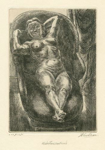 John Sloan pencil-signed original etching: John Sloan pencil-signed original etching. Signed in pencil by the artist. Catalogue reference Morse 269. This impression is one of only 35 from a planned edition of 100. A nice etching by Ash Can art