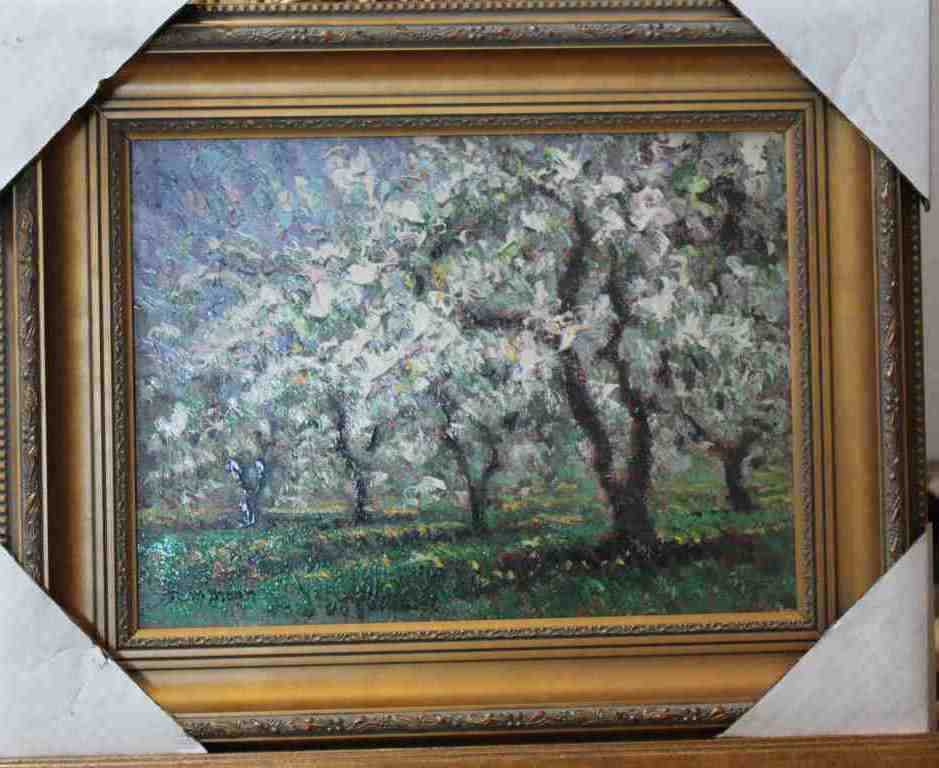 "MORNING IN MAY" BY SAMIR SAMMOUN - SIGNED: "MORNING IN MAY" BY SAMIR SAMMOUN - LIMITED EDITION HAND EMBELLISHED GICLEE ON CANVAS - HAND SIGNED - NUMBERED 47/250 - PUBLISHED IN 2001 - PROFESSIONALLY FRAMED & MATTED - 18"X22" FRAMED - 12"X16" IM