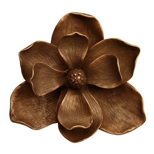 MAGNOLIA DOORKNOCKER: MAGNOLIA DOORKNOCKER - 5.5"H 5.5"W 2.5"D - BRASS