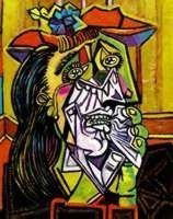 PICASSO "WEEPING WOMAN WITH RED HAT": PABLO PICASSO "WEEPING WOMAN WITH RED HAT" - NUMBERED LIMITED EDITION GICLEE' - UNFRAMED - MINT - 20X13 APPX PAGE