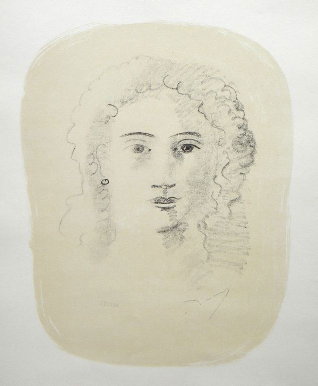 ANDRE DERAIN ORIGINAL LITHOGRAPH 1947: ANDRE DERAIN ORIGINAL LITHOGRAPH 1947 - NUMBERED IN PENCIL 67/270. PRINTED IN PARIS IN 1947 BY MOURLOT FRÈRES IN A LIMITED EDITION OF 270 FOR "DERAIN DESSINS" PORTFOLIO, PUBLISHED BY GEORGES DUVAL. T