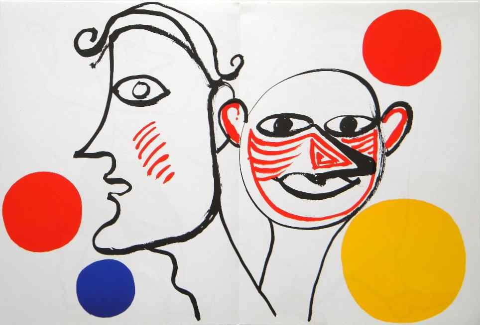ALEXANDER CALDER ORIGINAL LITHOGRAPH, 1976: ALEXANDER CALDER ORIGINAL LITHOGRAPH, 1976 - EXECUTED FOR DERRIÈRE LE MIROIR (NO. 221) IN 1976, AND PUBLISHED IN PARIS BY THE MAEGHT ATELIER. SHEET SIZE: 15 X 22 INCHES - PROFESSIONALLY FRAMED & MATT