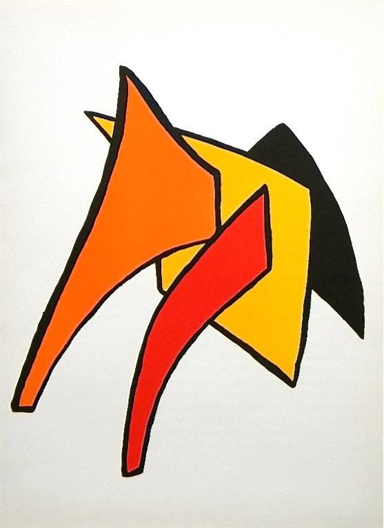ALEXANDER CALDER ORIGINAL LITHOGRAPH, 1963: ALEXANDER CALDER ORIGINAL LITHOGRAPH, 1963 - PUBLISHED IN 1963 FOR DERRIÈRE LE MIROIR NO. 141. SHEET SIZE: 15 X 11 INCHES - PROFESSIONALLY FRAMED & MATTED - -