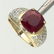 100065: 3.0 CTW. RUBY & DIAMOND RING - 10KY GOLD