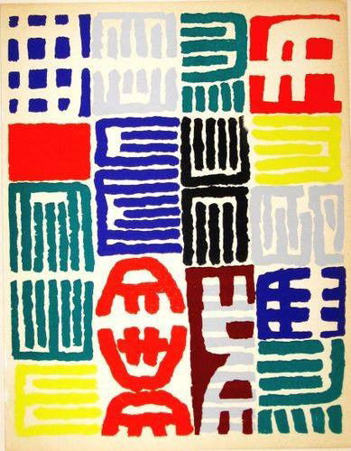 GIUSEPPE CAPOGROSSI POCHOIR (1958): GIUSEPPE CAPOGROSSI POCHOIR (1958) - A RICH IMPRESSION ON WOVE PAPER, THIS PRINT IS AN EXQUISITE CAPOGROSSI POCHOIR, EXECUTED BY THE LEGENDARY JACOMET. ISSUED IN 1958 FOR THE HARD-TO-FIND XXE SIECLE (