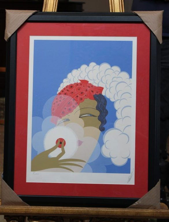 ERTE' ORIGINAL LITHOGRAPH -HAND SIGNED: ERTE' - HAND SIGNED AND NUMBER LITHOGRAPH - 1978 - NUMBER 5/79 - EMBOSSED IN LOWER RIGHT "CIRCLE FINE ARTS" - 21X15 (IMAGE) - 26.5X21 (FRAMED) - PROFESSIONALLY FRAMED & MATTED - MINT CONDITION