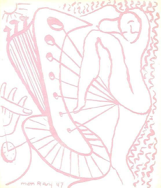 MAN RAY ORIGINAL LITHOGRAPH: MAN RAY ORIGINAL LITHOGRAPH - PRINTED IN PARIS BY MOURLOT AND PUBLISHED BY PIERRE À FEU AND MAEGHT EDITEUR FOR THE MARCEL DUCHAMP / ANDRÉ BRETON PROJECT SURRÉALISME EN 1947. ISSUED IN A LIMITED EDI