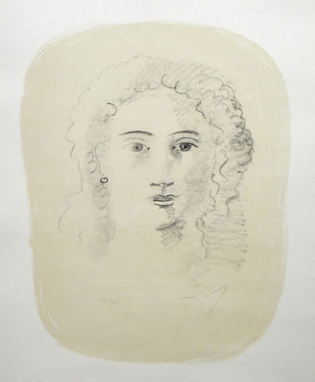 ANDRE DERAIN ORIGINAL LITHOGRAPH 1947: ANDRE DERAIN ORIGINAL LITHOGRAPH 1947 - NUMBERED IN PENCIL 67/270. PRINTED IN PARIS IN 1947 BY MOURLOT FRÈRES IN A LIMITED EDITION OF 270 FOR "DERAIN DESSINS" PORTFOLIO, PUBLISHED BY GEORGES DUVAL. T