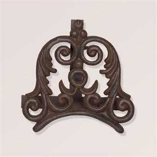 ORNATE GARDEN HOSE HOLDER: ORNATE GARDEN HOSE HOLDER - 17"H 16.5"W 9"D - ALUMINUM