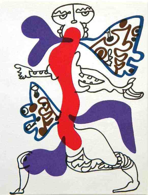 CHARLES LAPICQUE ORIGINAL LITHOGRAPH: CHARLES LAPICQUE ORIGINAL LITHOGRAPH. THIS WAS ISSUED FOR XXE SIECLE (NO. 43) 1974, PUBLISHED IN PARIS BY SAN LAZZARO. SHEET SIZE 12 1/4 X 9 1/2 INCHES- PROFESSIONALLY FRAMED & MATTED - -