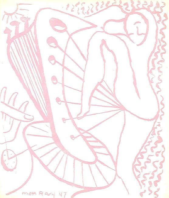 MAN RAY ORIGINAL LITHOGRAPH: MAN RAY ORIGINAL LITHOGRAPH - PRINTED IN PARIS BY MOURLOT AND PUBLISHED BY PIERRE À FEU AND MAEGHT EDITEUR FOR THE MARCEL DUCHAMP / ANDRÉ BRETON PROJECT SURRÉALISME EN 1947. ISSUED IN A LIMITED EDI