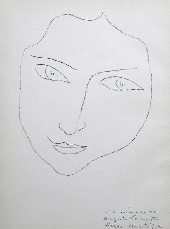 ANTIQUE MATISSE LITHOGRAPH 1943: HENRI MATISSE LITHOGRAPH 1943 - PUBLISHED IN PARIS IN 1943 BY TERIADE FOR VERVE (VOLUME IV, NO. 13). THIS COMPOSITION WAS EXECUTED BY MATISSE FOR THE SPECIAL "DE LA COULEUR" ISSUE, NOW VERY RARE. SHEE