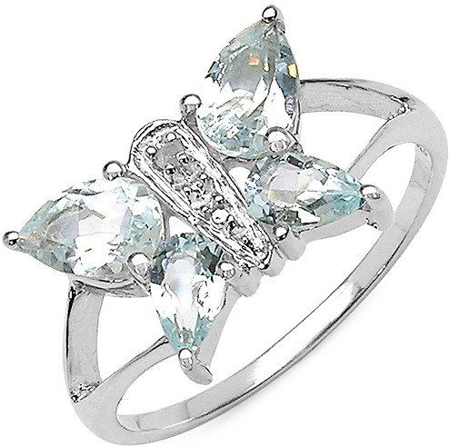 1.41 CARAT GENUINE BLUE TOPAZ & DIAMOND .925 ST: 1.41 CARAT GENUINE BLUE TOPAZ & DIAMOND .925 STERLING SILVER RING - METAL INFORMATION: .925 STERLING SILVER TOTAL CTW: 1.41CTW FINISH: HIGH SILVER POLISH WEIGHT: 2.20GMS ITEM: RING STONE INFORMATION: