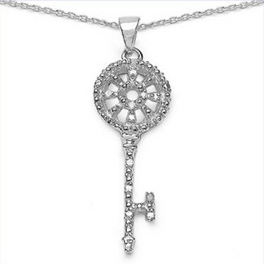 WHITE DIAMOND STERLING PENDANT: 0.15 CARAT GENUINE WHITE DIAMOND .925 STERLING SILVER PENDANT - METAL INFORMATION: .925 STERLING SILVER FINISH: HIGH SILVER POLISH ITEM: PENDANT TOTAL CTW: 0.15CTW WEIGHT: 4.42GMS STONE INFORMATION: D