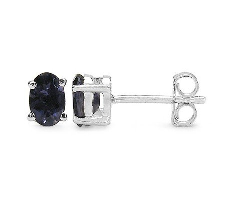 IOLITE STERLING EARRINGS: 0.72 CARAT GENUINE IOLITE .925 STERLING SILVER EARRINGS - METAL INFORMATION: .925 STERLING SILVER FINISH: FINE FINISH ITEM: EARRINGS TOTAL CTW: 0.72CTW WEIGHT: 0.94GMS STONE INFORMATION: IOLITE QUANTI