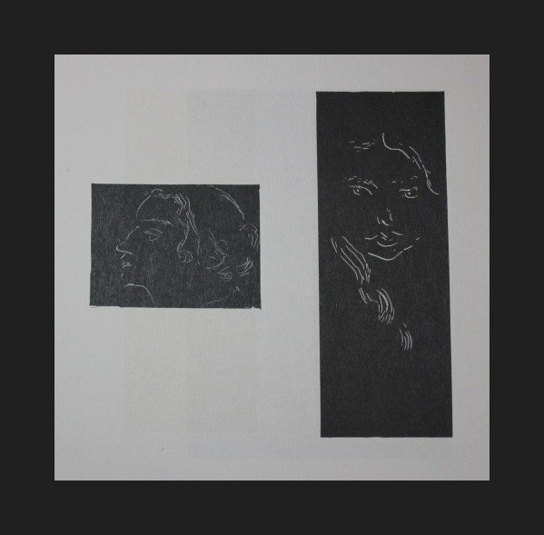 VINTAGE 1956 MATISSE LITHOGRAPH: HENRI MATISSE "MME ANDRE DERAIN" & "IRENE VIGNIER"- VINTAGE LITHOGRAPH AFTER THE 1914 MONOTYPES - PRINTED IN 1956 - PUBLISHED BY GEORGE BRAZILLER NEW YORK - PROFESSIONALLY FRAMED AND MATTED - GALLERY