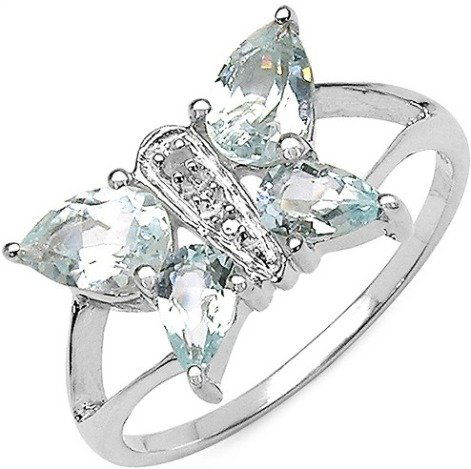 1.41 CARAT GENUINE BLUE TOPAZ & DIAMOND .925 STERLING S: 1.41 CARAT GENUINE BLUE TOPAZ & DIAMOND .925 STERLING SILVER RING - METAL INFORMATION: .925 STERLING SILVER TOTAL CTW: 1.41CTW FINISH: HIGH SILVER POLISH WEIGHT: 2.20GMS ITEM: RING STONE INFORMATION: