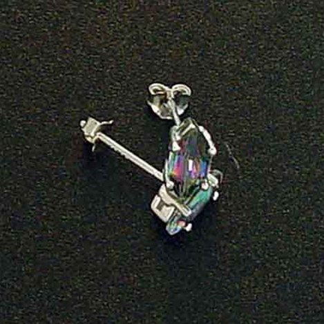 2 CT. MYSTIC TOPAZ STERLING EARRINGS: GENUINE 2 CT. MYSTIC TOPAZ EARRINGS IN STERLING SILVER - ITEM: GEMSTONE EARRINGS - GEM TYPE: GENUINE GARNET STONES - GEM CUT: FACETED ROUND CUT - GEM WEIGHT: 2 CT. - SETTING STYLE: STUDS - METAL TYPE: