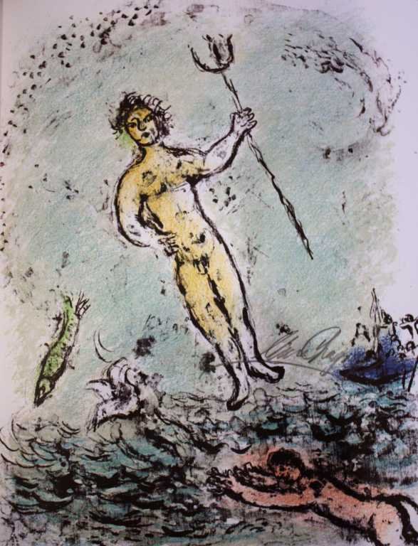 MARC CHAGALL HAND SIGNED LITHOGRAPH