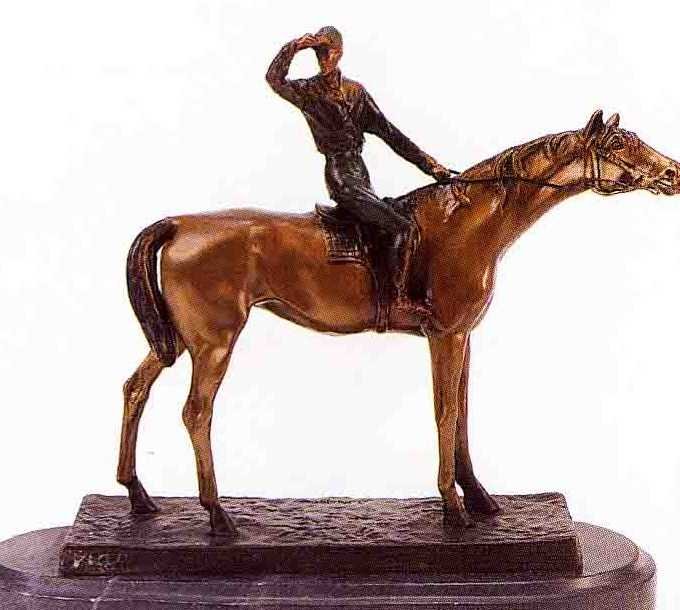 "JOCKEY" BRONZE SCULPTURE - MOIGNIEZ