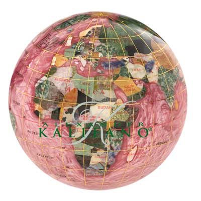 KALIFANO GEMSTONE GLOBE PAPERWEIGHT